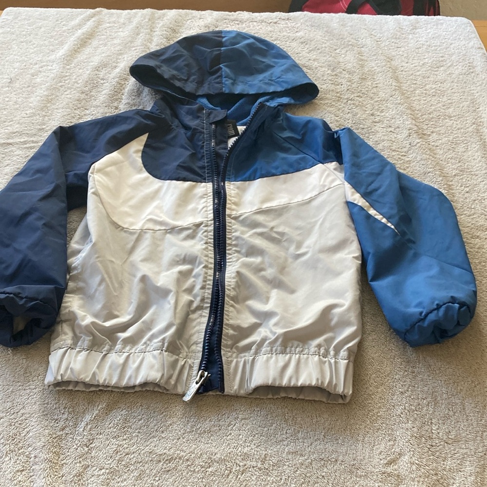 Kids Blue and Gray Nike Hoodie Jacket